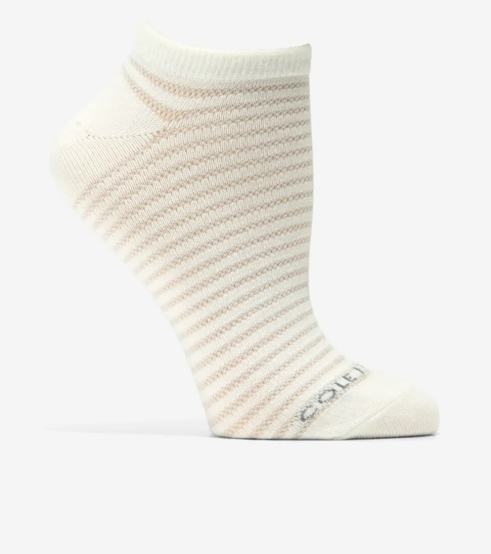 Cole Haan Socks*3 Pack Textured Stripe Supersoft Low Cut Socks MauveAssorted