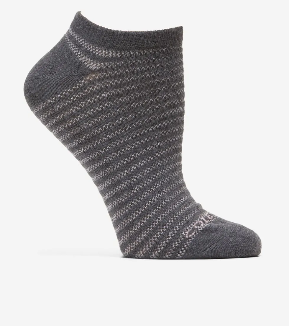 Cole Haan Socks*3 Pack Textured Stripe Supersoft Low Cut Socks MauveAssorted