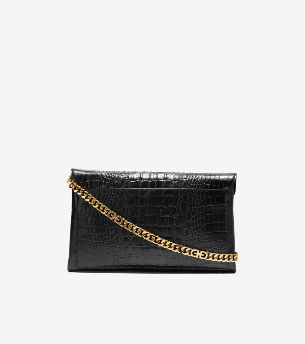 Cole Haan Wallets & Wristlets*Christena Envelope Clutch BlackCrocPrint