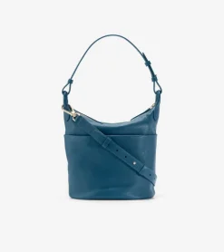 Cole Haan Shoulder Bags*Essential Soft Bucket Bag BlueWingTeal