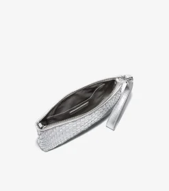 Cole Haan Wallets & Wristlets*Essential Woven Pouch SilverWoven