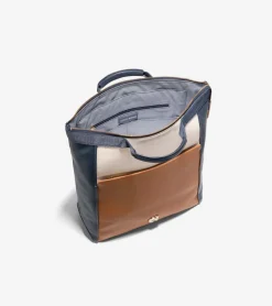 Cole Haan Backpacks*Grand Ambition Convertible Backpack NavyBlazer-Ivory-GoldenHoney