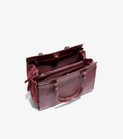 Cole Haan Shoulder Bags*Grand Ambition Side-Cinch Satchel Bloodstone