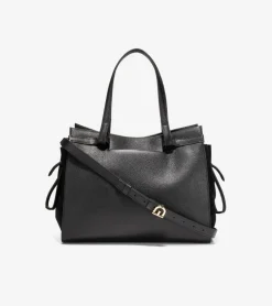 Cole Haan Shoulder Bags*Grand Ambition Side-Cinch Satchel Black