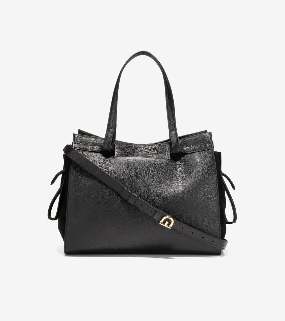 Cole Haan Shoulder Bags*Grand Ambition Side-Cinch Satchel Black
