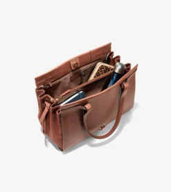 Cole Haan Shoulder Bags*Grand Ambition Side-Cinch Satchel DarkSequoia