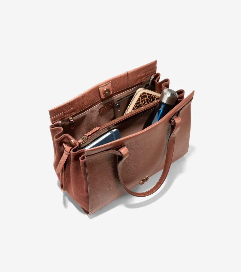 Cole Haan Shoulder Bags*Grand Ambition Side-Cinch Satchel DarkSequoia