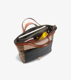Cole Haan Backpacks*Grand Ambition Small Convertible Luxe Backpack Leopard-Black-DarkChocolate-BritishTan-Sesame