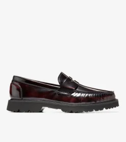 Cole Haan Extended Sizes & Widths|Dress Shoes*Men's American Classics Penny Loafer DeepBurgundy-Black