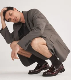 Cole Haan Extended Sizes & Widths|Dress Shoes*Men's American Classics Penny Loafer DeepBurgundy-Black