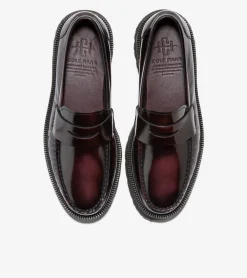 Cole Haan Extended Sizes & Widths|Dress Shoes*Men's American Classics Penny Loafer DeepBurgundy-Black