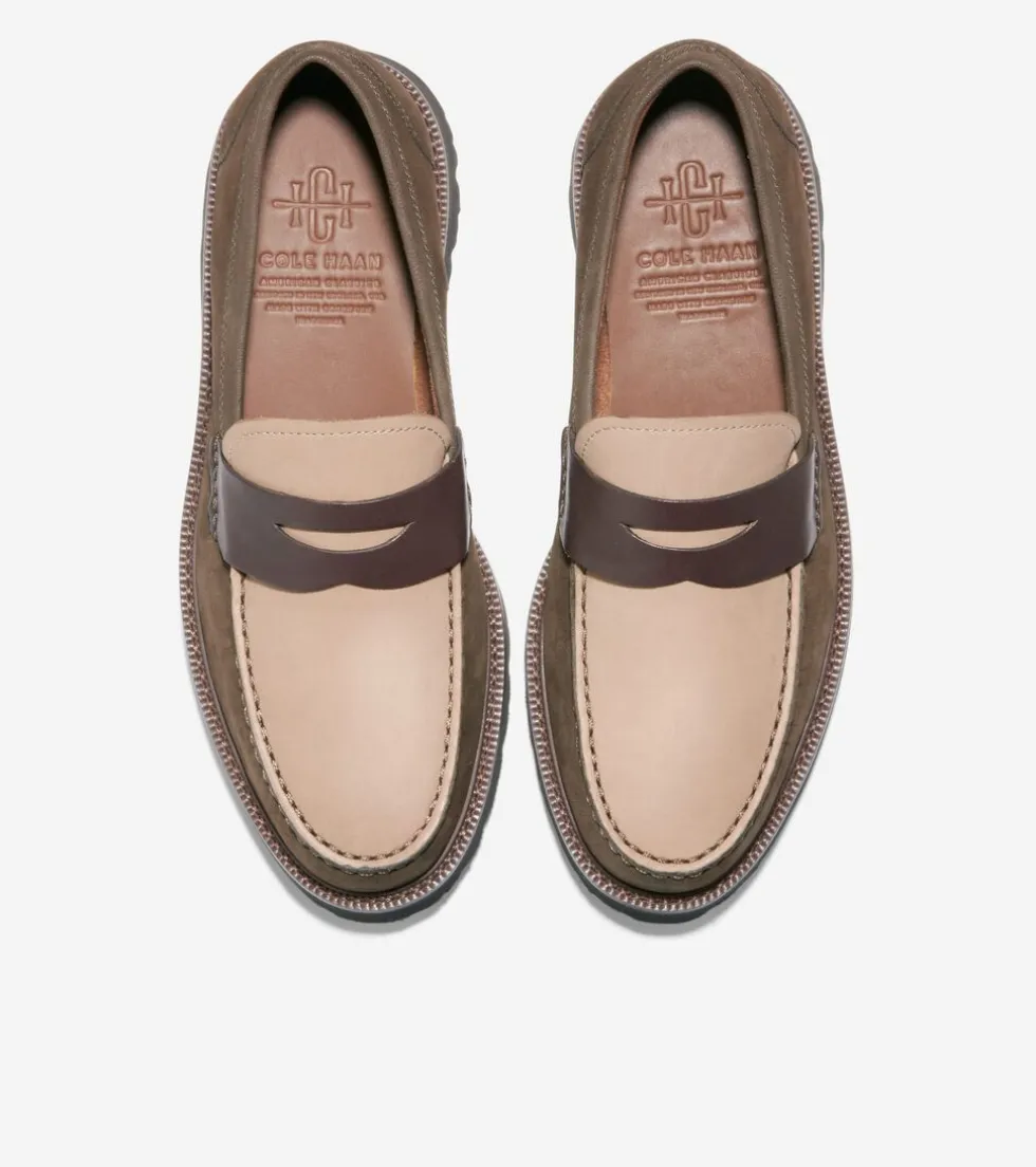 Cole Haan Loafers & Drivers*Men's American Classics Penny Loafer DeepOlive-DarkChocolate