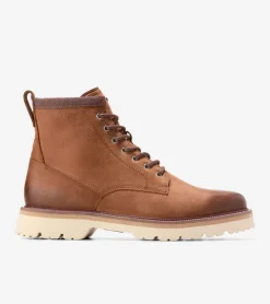 Cole Haan Extended Sizes & Widths|Boots*Men's American Classics Plain Toe Waterproof Boots BritishTan-AlabasterGleam
