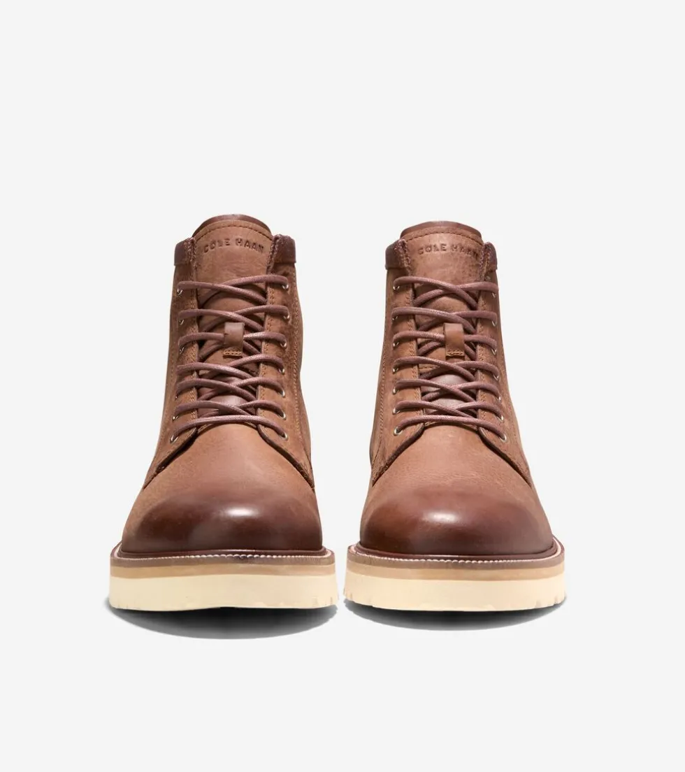 Cole Haan Extended Sizes & Widths|Boots*Men's American Classics Plain Toe Waterproof Boots BritishTan-AlabasterGleam
