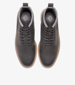 Cole Haan Boots*Men's American Classics Plain Toe Waterproof Boots Pavement-AlabasterGleam