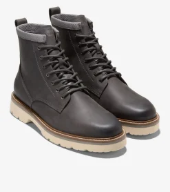 Cole Haan Boots*Men's American Classics Plain Toe Waterproof Boots Pavement-AlabasterGleam