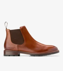 Cole Haan Dress Shoes|Boots*Men's Berkshire Lug Water-Resistant Chelsea Boots BritishTan-DarkChocolate