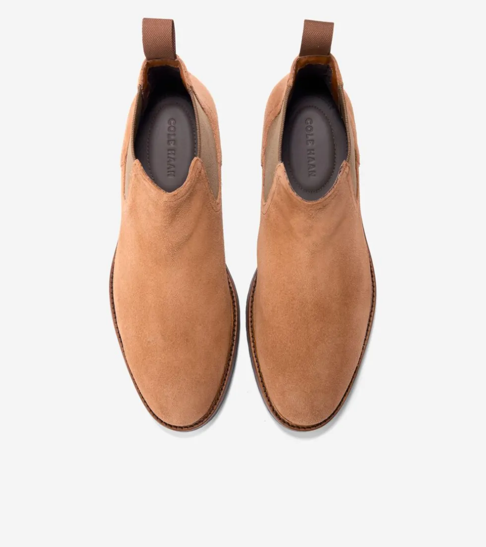 Cole Haan Dress Shoes|Boots*Men's Berkshire Lug Water-Resistant Chelsea Boots BritishTanSuede-Natural