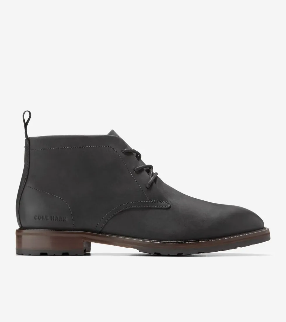 Cole Haan Dress Shoes|Boots*Men's Berkshire Lug Water-Resistant Chukka Boots WaxyBlack-Truffle