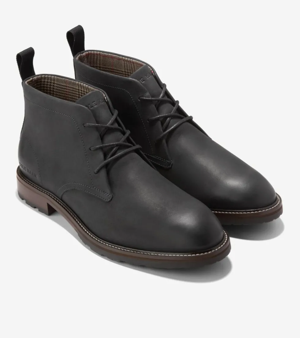Cole Haan Dress Shoes|Boots*Men's Berkshire Lug Water-Resistant Chukka Boots WaxyBlack-Truffle