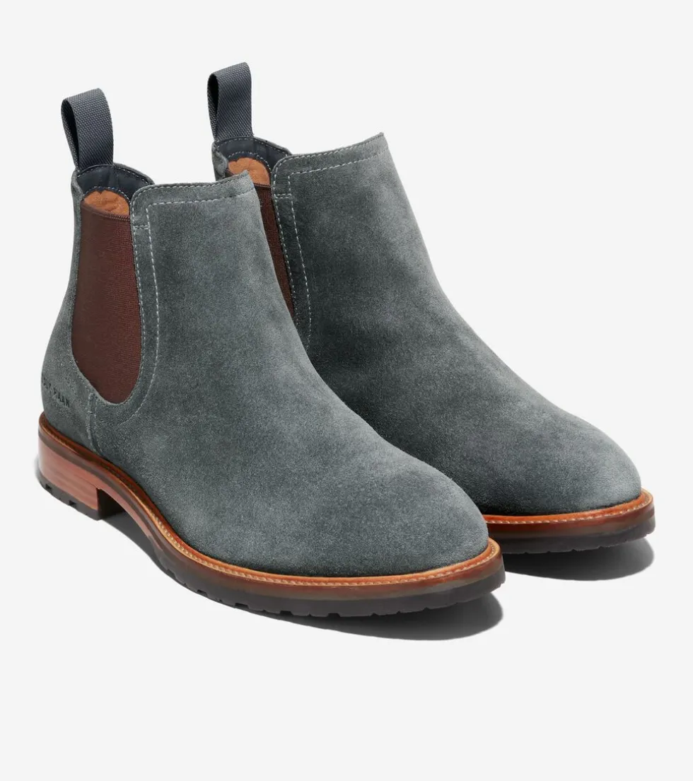 Cole Haan Dress Shoes|Boots*Men's Berkshire Lug Water-Resistant Chelsea Boots TurbulenceSuede-Natural
