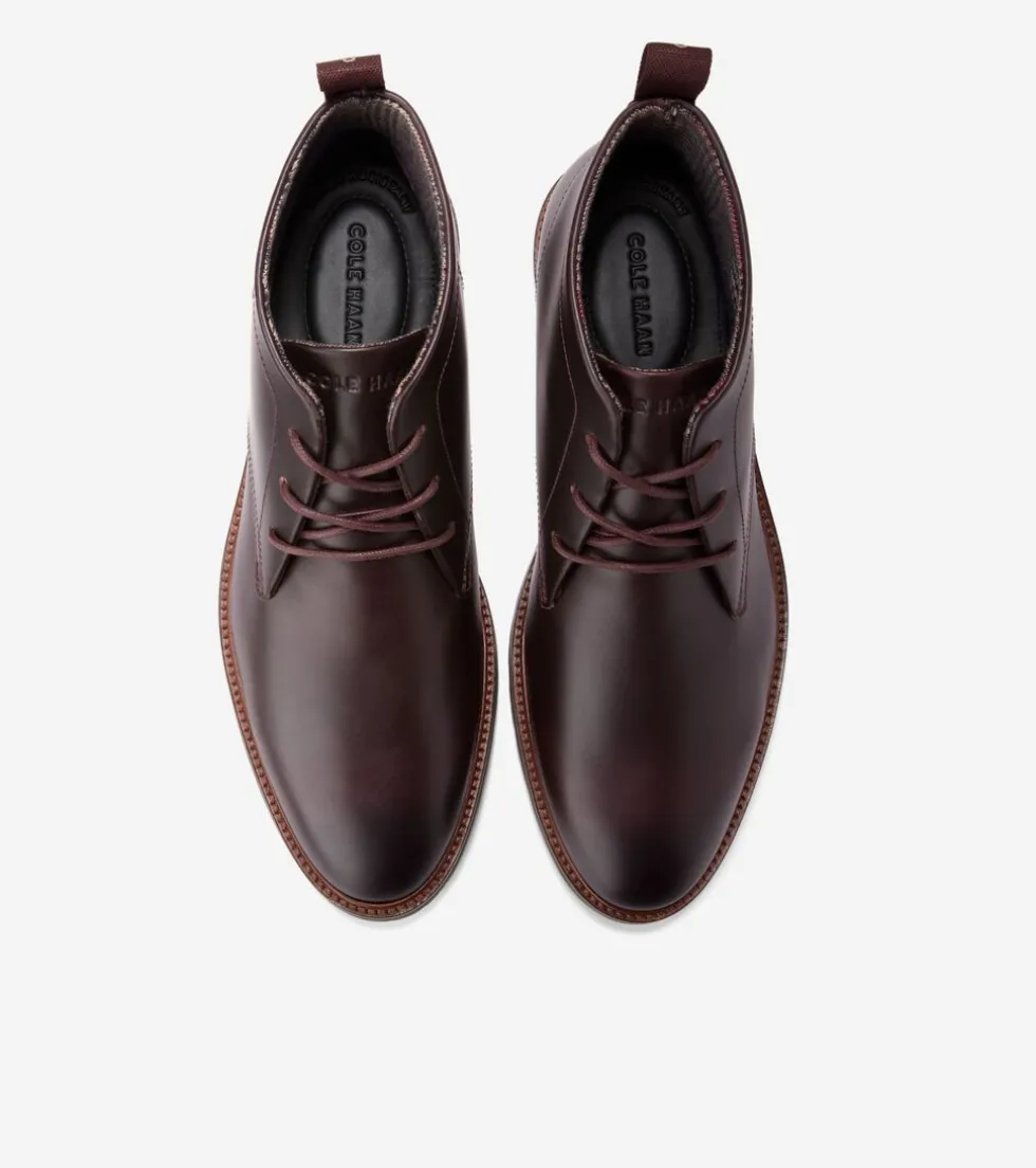 Cole Haan Dress Shoes|Boots*Men's Berkshire Lug Water-Resistant Chukka Boots Bloodstone-DarkNatural