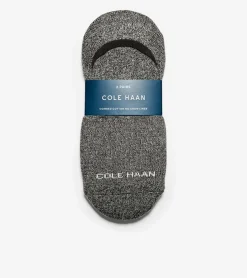 Cole Haan Socks*Men's Casual Cushion Sock Liner &ndash; 2 Pack Black-GreyHeather