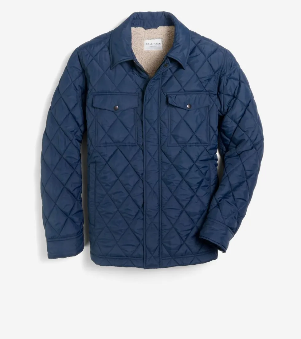 Cole Haan Quilted Jackets|Outerwear*Men's Diamond Quilted Jacket Navy