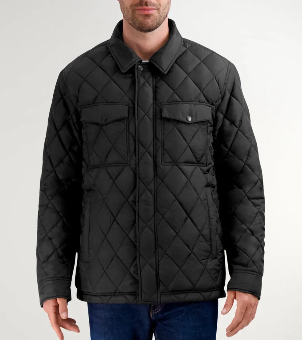 Cole Haan Outerwear|Quilted Jackets*Men's Diamond Quilted Jacket Black
