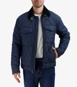 Cole Haan Quilted Jackets|Outerwear*Men's Diamond-Quilted Short Jacket Navy