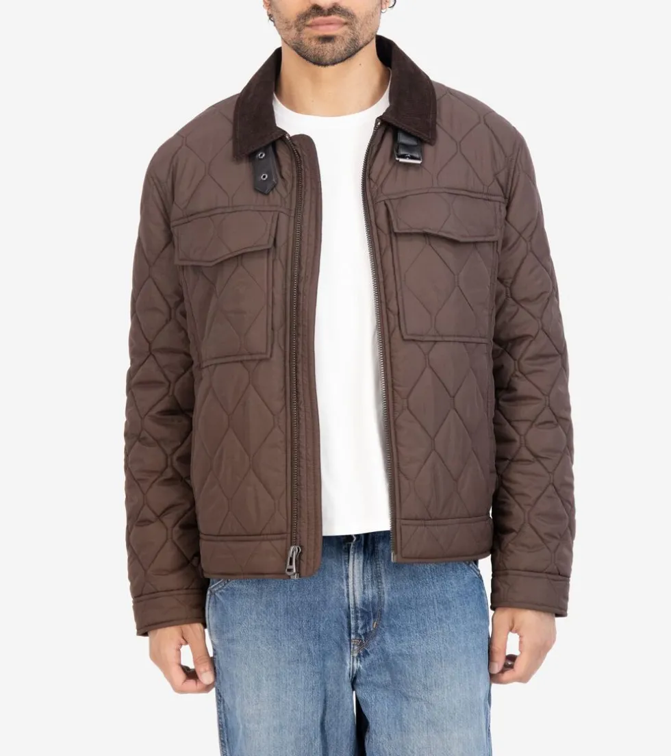 Cole Haan Quilted Jackets|Outerwear*Men's Diamond-Quilted Short Jacket Brown