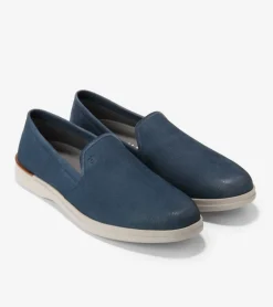 Cole Haan Loafers & Drivers*Men's Grand Ambition Slip-On Loafers Blueberry-OxfordTan