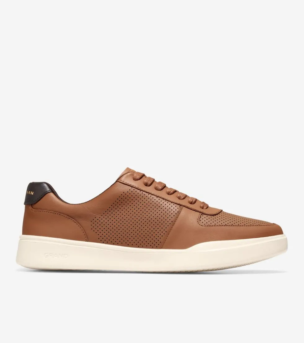 Cole Haan Extended Sizes & Widths|Sneakers*Men's Grand Crosscourt Modern Tennis Sneakers BritishTanPerforated-DarkBrown
