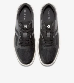 Cole Haan Sneakers*Men's Grand Crosscourt Winner Sneakers Black-GrayPinstripe-Ivory