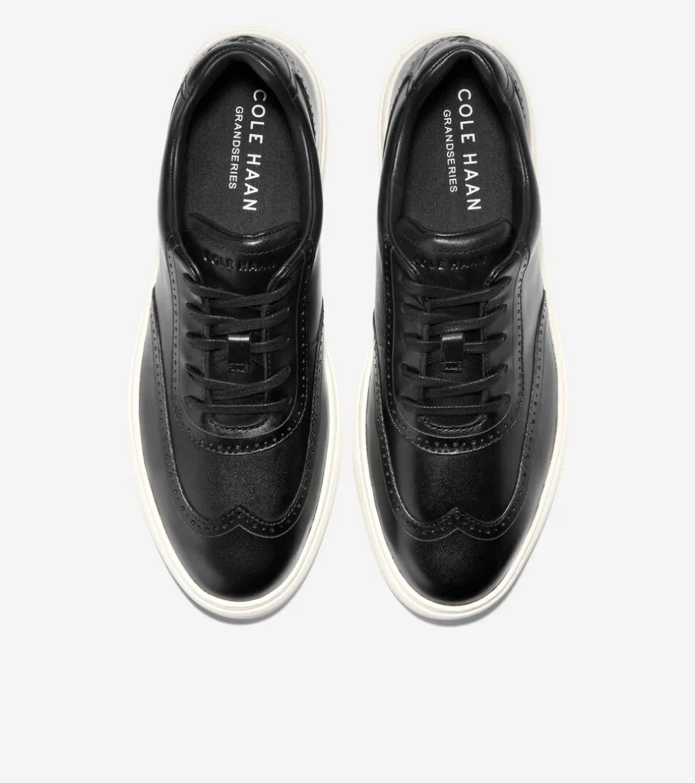 Cole Haan Sneakers*Men's Grand Kittery Wingtip Sneakers Black-Ivory