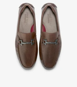 Cole Haan Dress Shoes|Loafers & Drivers*Men's Grand Laser Bit Driving Loafers Lava-BlackWalnut