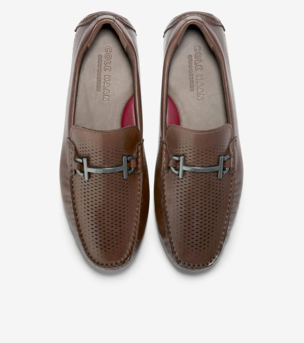 Cole Haan Dress Shoes|Loafers & Drivers*Men's Grand Laser Bit Driving Loafers Lava-BlackWalnut