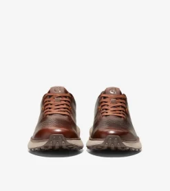 Cole Haan Sneakers*Men's GrandPr&oslash; Ashland Laser Perforated Sneakers Cappuccino-Acorn-SilverLining