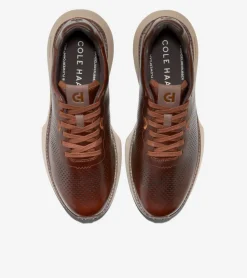 Cole Haan Sneakers*Men's GrandPr&oslash; Ashland Laser Perforated Sneakers Cappuccino-Acorn-SilverLining
