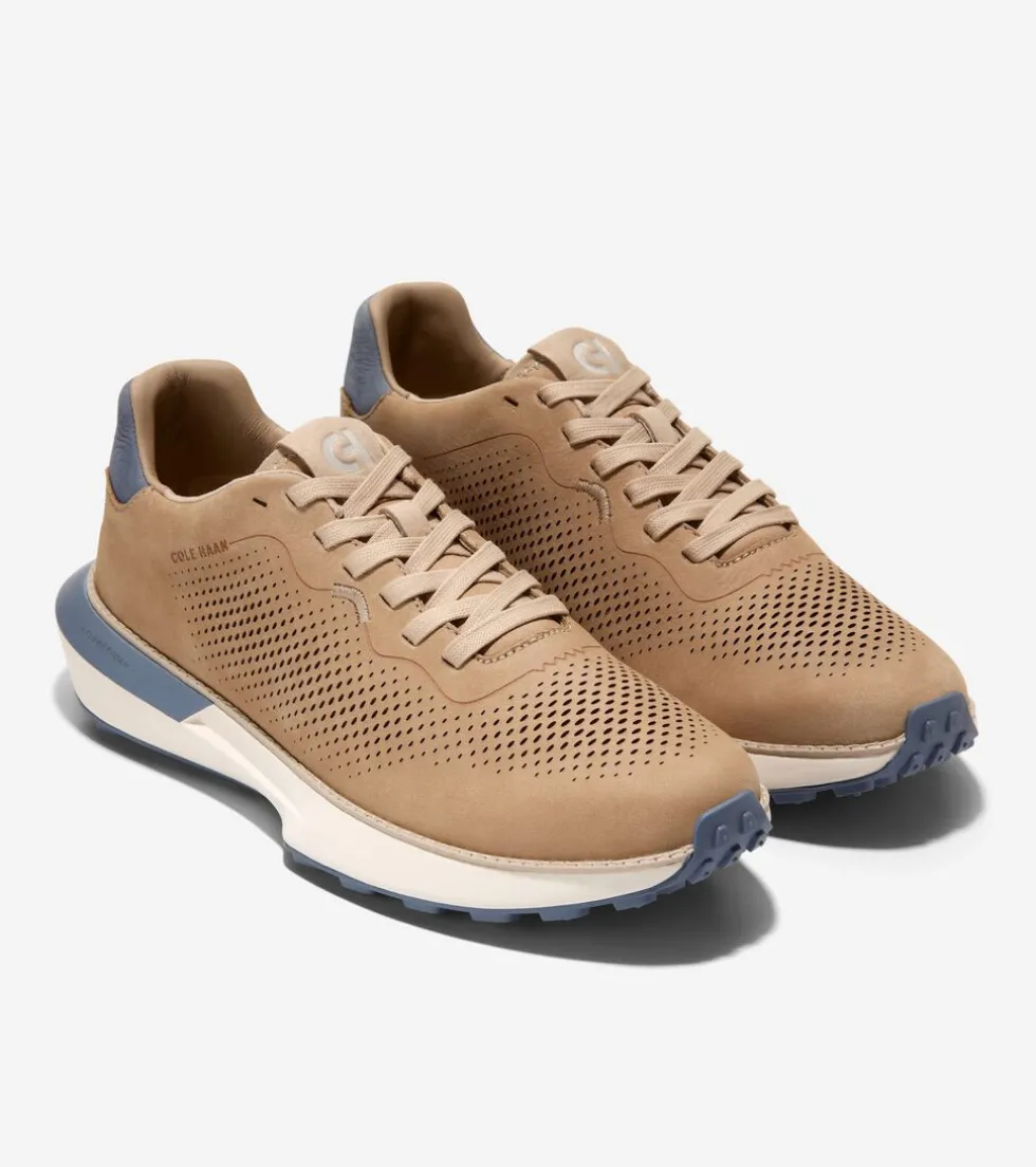 Cole Haan Sneakers*Men's GrandPrø Ashland Laser Perforated Sneakers Sesame-Folkstone-Gray-Ivory