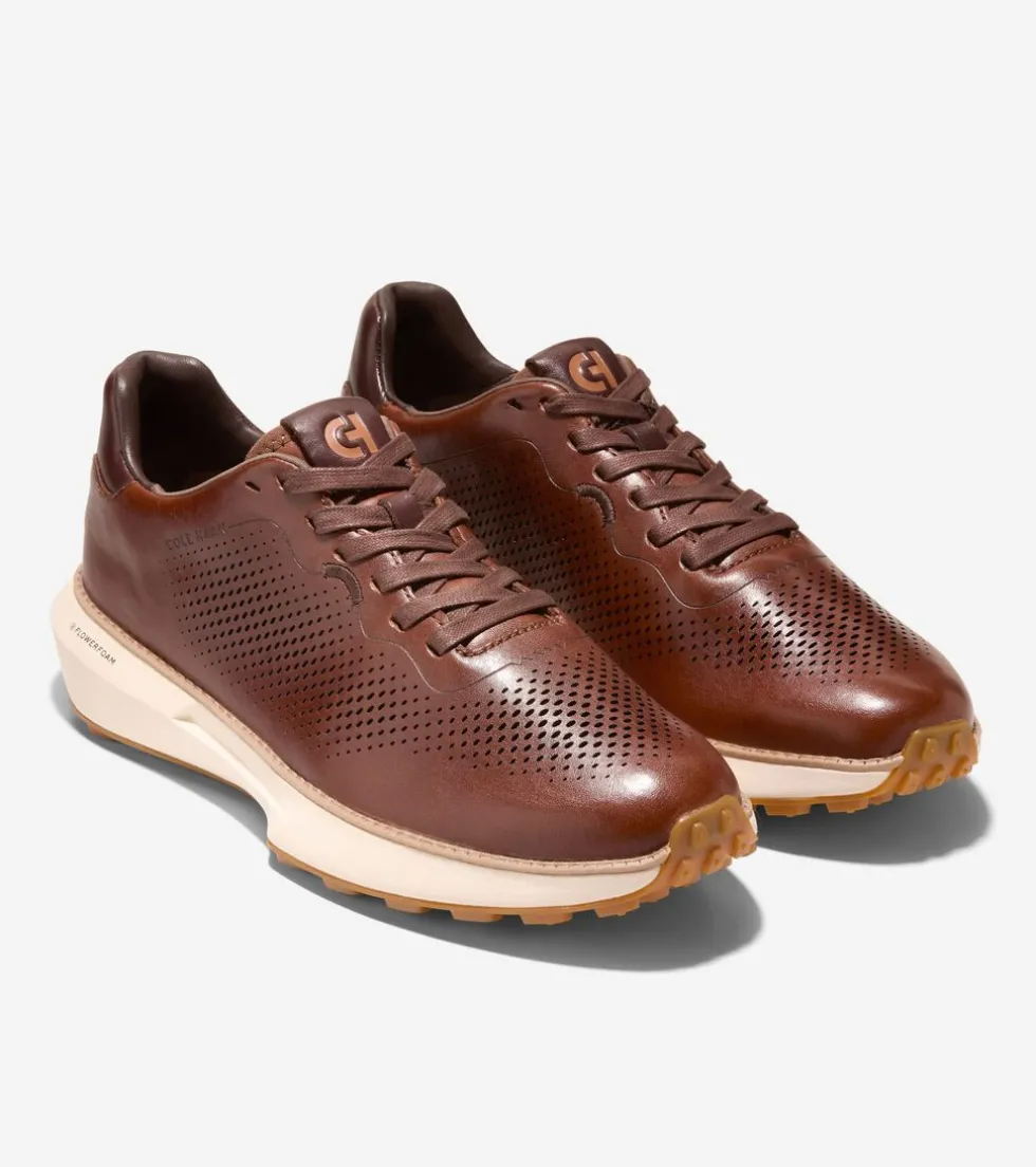 Cole Haan Extended Sizes & Widths|Sneakers*Men's GrandPrø Ashland Laser Perforated Sneakers Acorn-Madeira-Ivory
