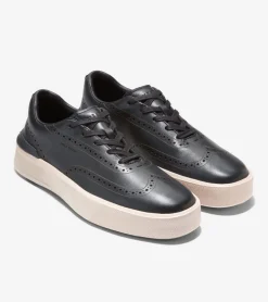 Cole Haan Sneakers*Men's GrandPrø Crew Wingtip Sneakers Black-Birch