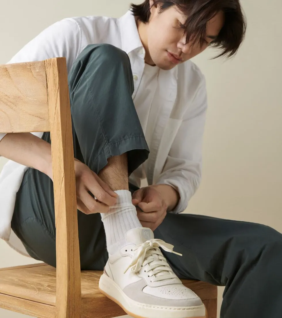 Cole Haan Extended Sizes & Widths|Sneakers*Men's Grandprø Crossover Sneaker Ivory-Gum-Black
