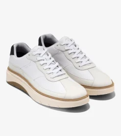 Cole Haan Sneakers*Men's GrandPrø FeatherArc Bike Toe Sneakers OpticWhite-Ivory-Black