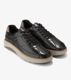 Cole Haan Sneakers*Men's GrandPrø FeatherArc Bike Toe Sneakers Black-PlumKitten-Paloma