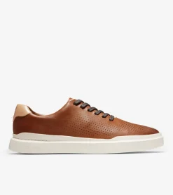 Cole Haan Extended Sizes & Widths|Sneakers*Men's GrandPr&oslash; Rally Laser Cut Sneakers BritishTan-Ivory