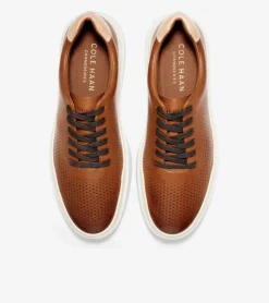 Cole Haan Extended Sizes & Widths|Sneakers*Men's GrandPr&oslash; Rally Laser Cut Sneakers BritishTan-Ivory