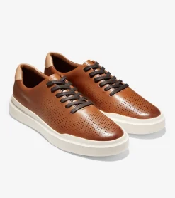 Cole Haan Extended Sizes & Widths|Sneakers*Men's GrandPr&oslash; Rally Laser Cut Sneakers BritishTan-Ivory