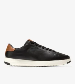 Cole Haan Extended Sizes & Widths|Sneakers*Men's GrandPr&oslash; Tennis Sneakers Black-BritishTan