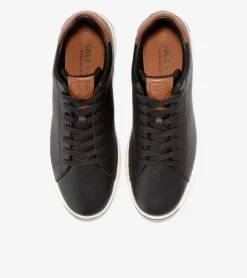 Cole Haan Extended Sizes & Widths|Sneakers*Men's GrandPr&oslash; Tennis Sneakers Black-BritishTan